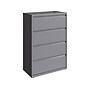 Hirsh HL10000 Series 4-Drawer Lateral File Cabinet, Locking, Letter/Legal, Arctic Silver, 36" (23746)~#|#~sp126585479_sc7
