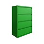 Hirsh HL10000 Series 4-Drawer Lateral File Cabinet, Locking, Letter/Legal, Screaming Green, 36" (24256)~#|#~sp126585493_sc7