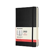 2022 Moleskine 5" x 8.25" Daily Planner, Classic, Black (855616)