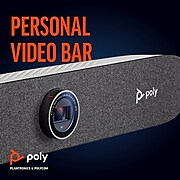 Poly Studio P15 4K Ultra HD Personal Video Bar, Gray (2200-69370-001)