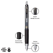 uni-ball 207 Retractable Gel Pens, Ultra Micro Point, Black Ink, Dozen (1790922)