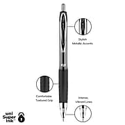 uni-ball 207 Retractable Gel Pen, Medium Point, Black Ink, 8/Pack (1756584)