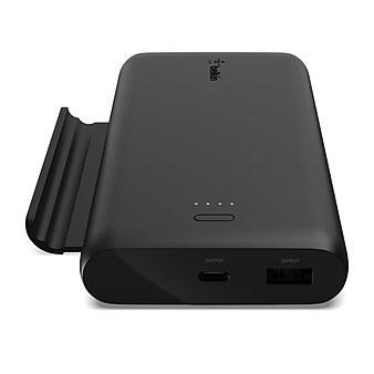 Belkin BOOST CHARGE USB Power Bank with Stand for Most Smartphones, 10000mAh, Black (BPZ002BTBK)