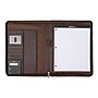 Bond Street Faux Leather Padfolio with Zipper Closure, Brown (WRC5043BS-BROWN)~#|#~sp126688789_sc7
