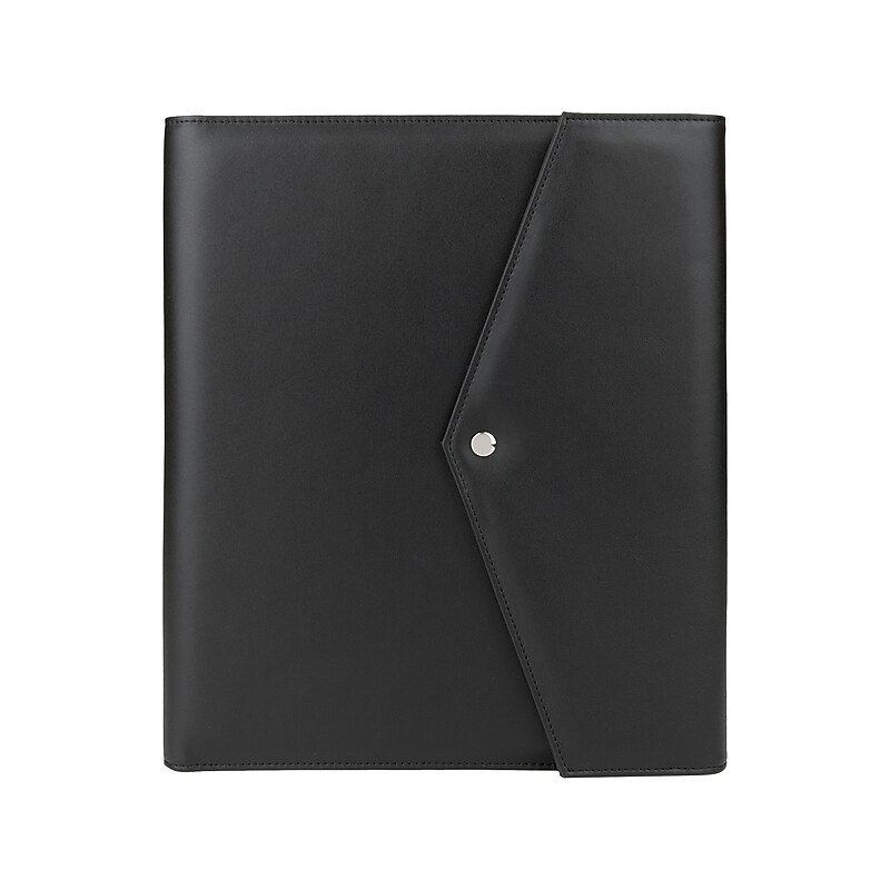 Bond Street Faux Leather Portfolio Case with Snap Closure, Black (WRC5195BS-BLACK) image 1