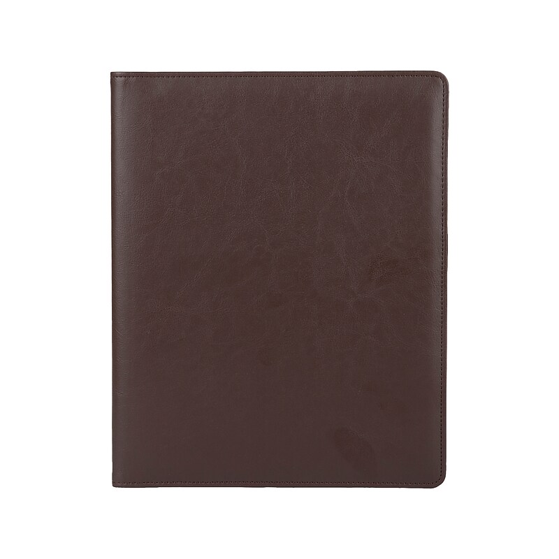 Bond Street Faux Leather Portfolio Case with Zipper Closure, Brown (WRC1511BS-BROWN) image 1