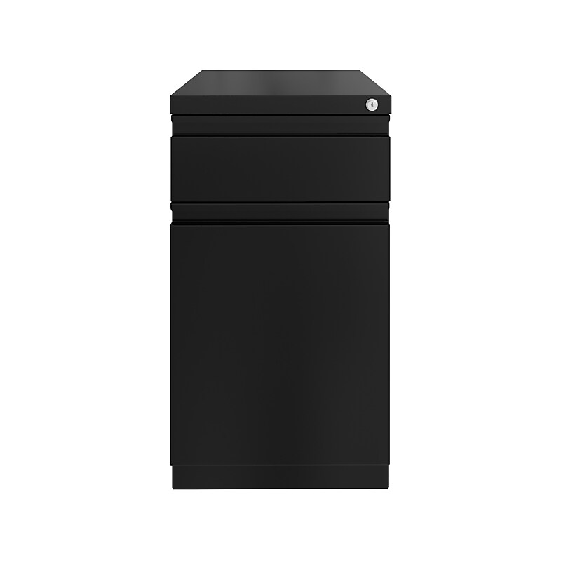 Hirsh 2-Drawer Mobile Vertical File Cabinet, Letter Size, Lockable, 27.75"H x 15"W x 19.88"D, Black (25032) image 1