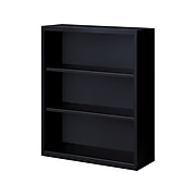 Hirsh HL8000 Series 3-Shelf 42"H Steel Bookcase, Black (21990)