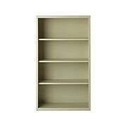 Hirsh HL8000 Series 4-Shelf 60"H Steel Bookcase, Putty (21992)
