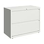 Hirsh HL10000 Series 2-Drawer Lateral File Cabinet, Locking, Letter/Legal, White, 36" (23700)~#|#~sp126688844_sc7