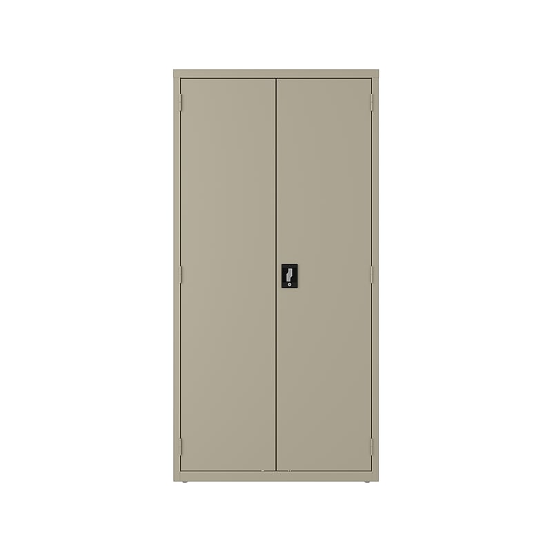 Hirsh 72" Steel Janitorial Storage Cabinet with 3 Shelves, Putty (24032) image 1