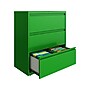Hirsh HL10000 Series 3-Drawer Lateral File Cabinet, Locking, Letter/Legal, Screaming Green, 36" (24253)~#|#~sp126688862_sc7