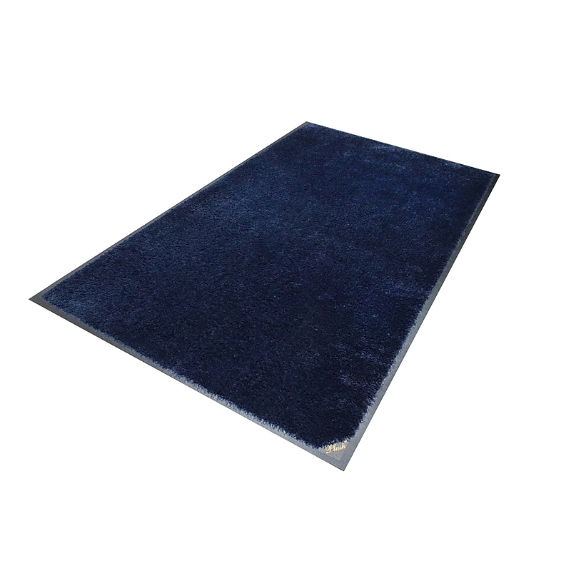 M + A Matting Classic Plush Commercial Wiper Entrance Floor Mat, 4.92' x 2.92', Deeper Navy (1805135590) image 1