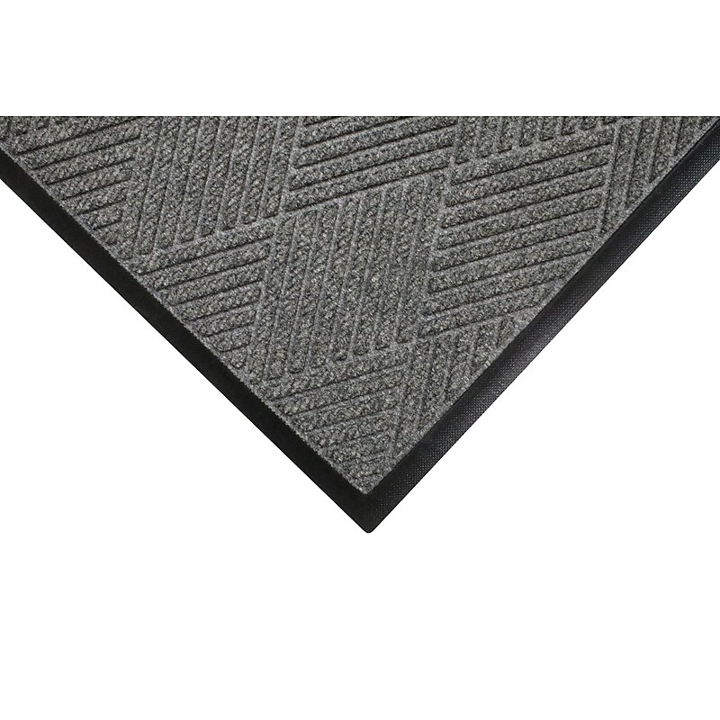 M+A Matting WaterHog Max Diamond Classic Mat, Universal Cleated, 3' x 5', Grey Ash (22957335070) image 1