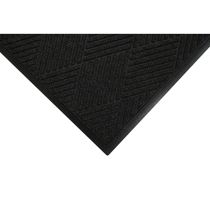 M+A Matting  WaterHog Max Diamond Classic Mat, universal cleated, 4' x 6', Black Smoke (22957046070) image 1