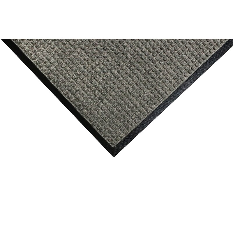 M+A Matting WaterHog Squares Classic Mat, Universal Cleated, 3' x 5', Medium Grey (2005735070) image 1