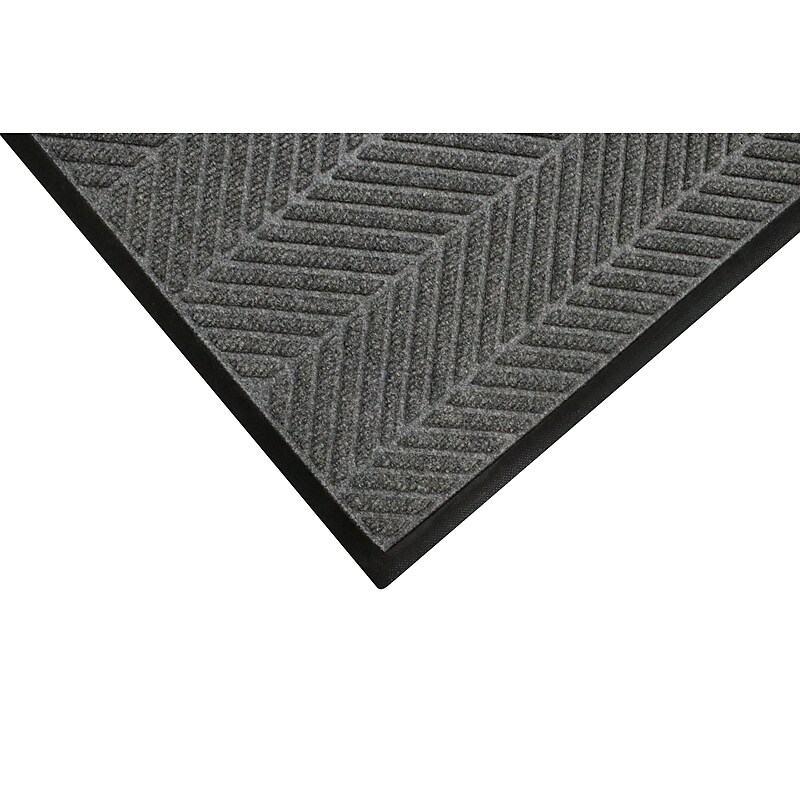 M+A Matting WaterHog Max Herringbone Classic Mat, Universal Cleated, 4' x 10', Grey Ash (224073410070) image 1
