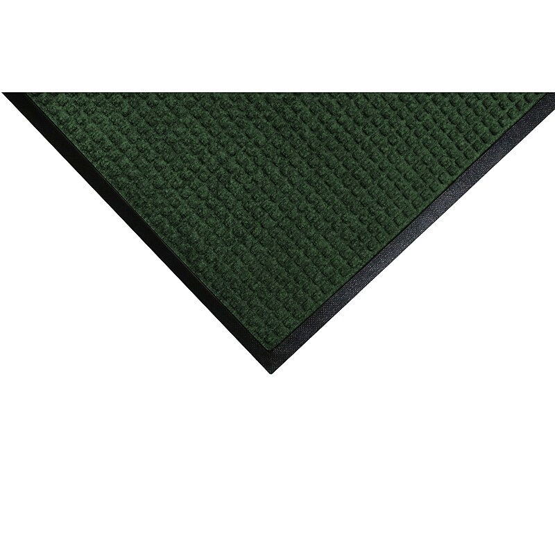 M+A Matting WaterHog Squares Classic Mat, Smooth, 4' x 6' Evergreen (2005946170) image 1