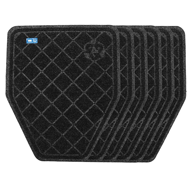 M+A Matting CleanShield Urinal Mat, 2' x 1', Charcoal, 6/Carton (406516900) image 1