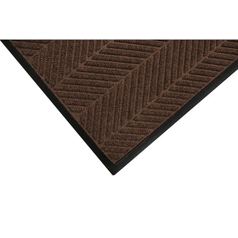 M+A Matting WaterHog Max Herringbone Classic Mat, Universal Cleated, 2' x 3', Chestnut Brown (22407523070) image 1