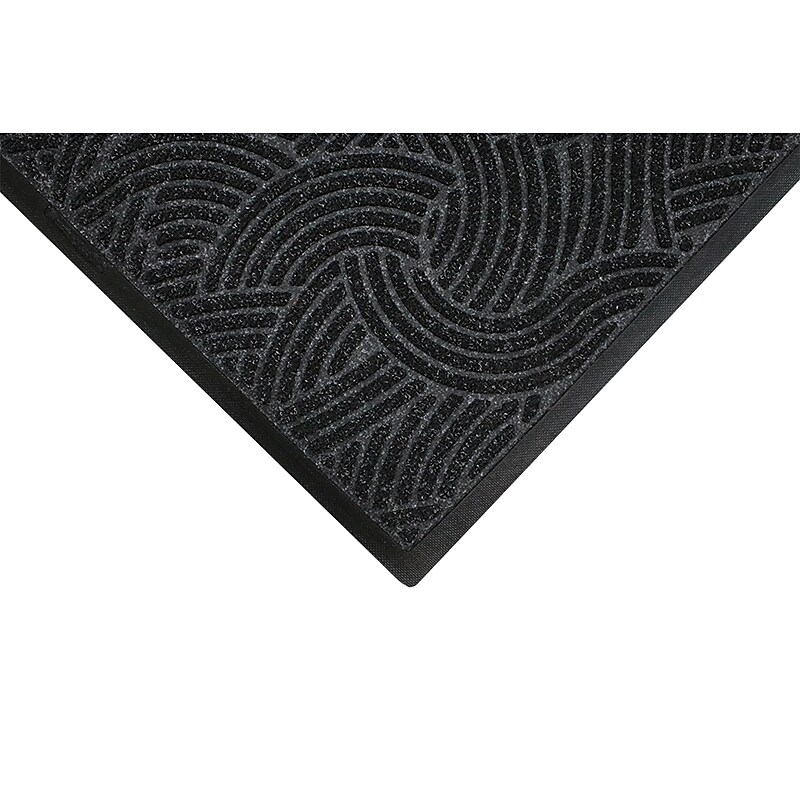 M + A Matting WaterHog Plus Indoor Mat, 5.83' x 11.83', Black Smoke (18570612090) image 1