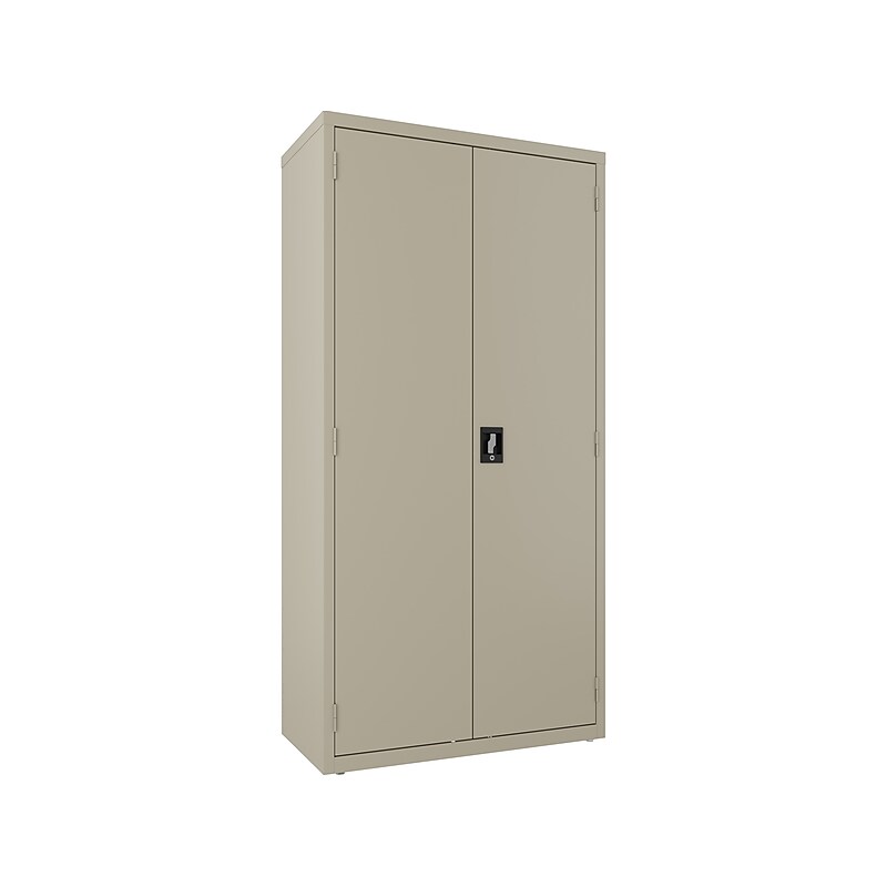 Hirsh 72" Steel Wardrobe Cabinet with 4 Shelves, Putty (22631) image 1