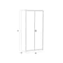 Hirsh 72" Steel Wardrobe Cabinet with 4 Shelves, Putty (22631)~#|#~sp126837106_sc7