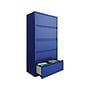 Hirsh HL10000 Series 5-Drawer Lateral File Cabinet, Locking, Letter/Legal, Classic Blue, 36" (24260)~#|#~sp126837431_sc7