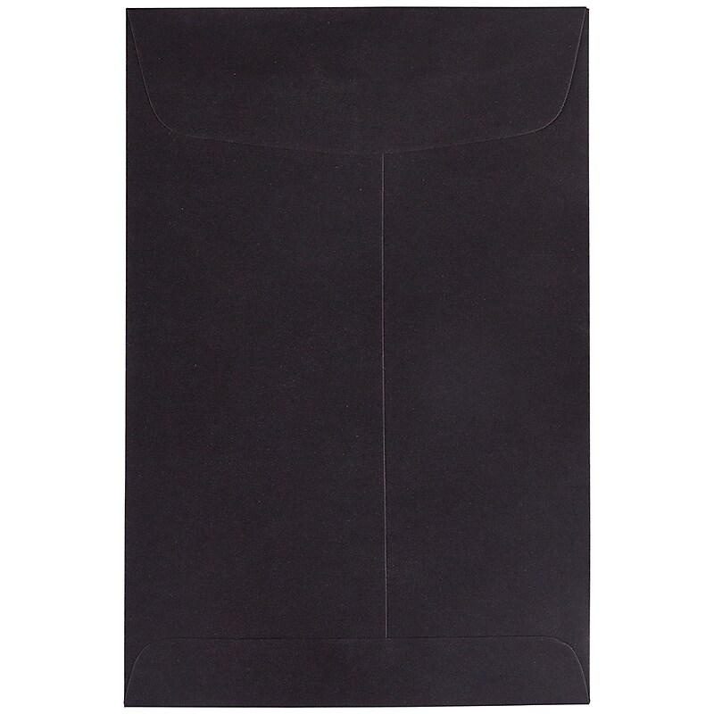 JAM Paper 6 x 9 Open End Catalog Envelopes, Black, 50/Pack (88095i) image 1