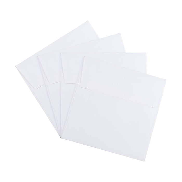 JAM Paper 5.5 x 5.5 Square Invitation Envelopes, White, 100/Pack