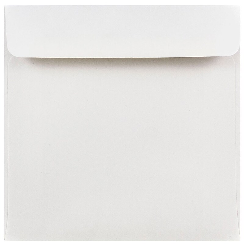 JAM Paper 6 x 6 Square Invitation Envelopes, White, Bulk 1000/Carton (28416C) image 1