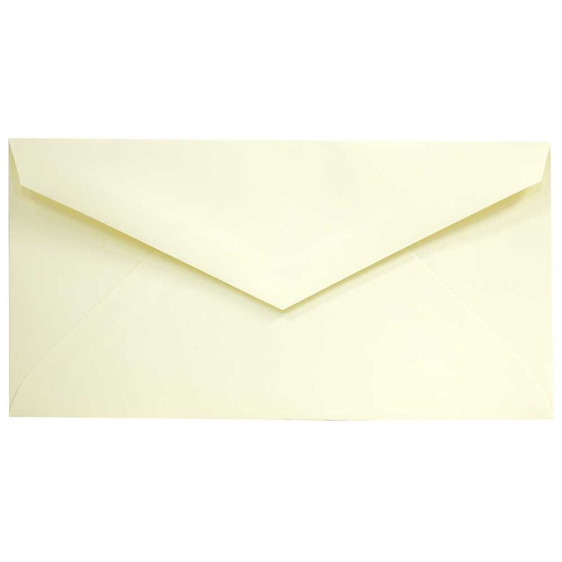 JAM Paper Monarch Open End #7 Invitation Envelope, 3 7/8" x 7 1/2", Ivory, 50/Pack (3197718I) image 1