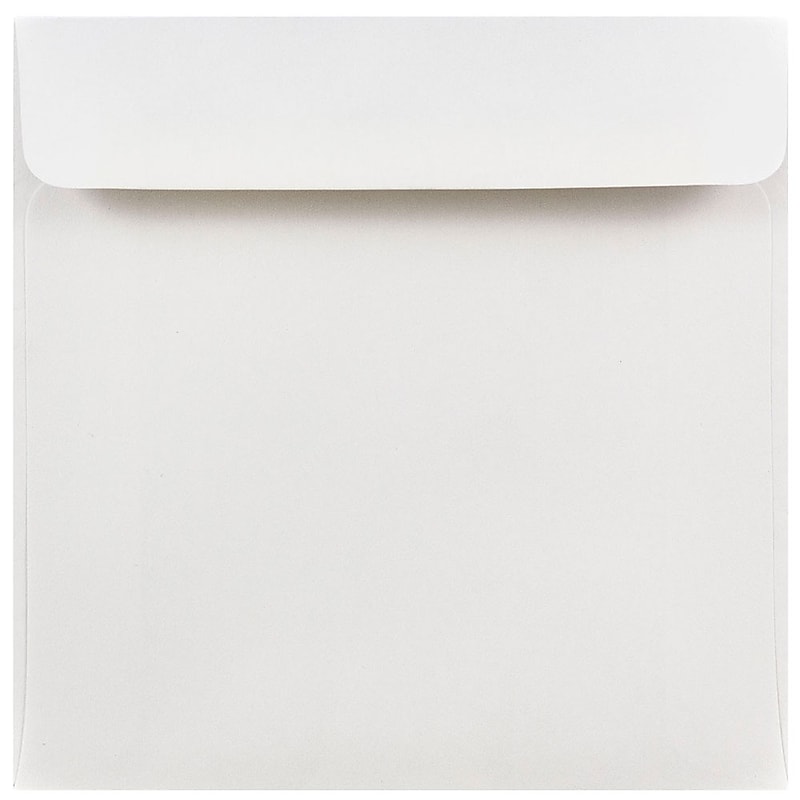 JAM Paper 6 x 6 Square Invitation Envelopes, White, Bulk 250/Box (28416H) image 1