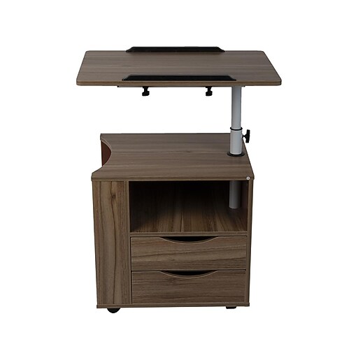 Mind Reader Bedside 24" Workstation Desk, Brown (BEDESKBRN) Staples