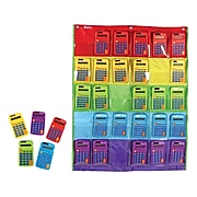 Learning Resources Rainbow LER 0009 8-Digit Calculators, Assorted Colors, 30/Pack