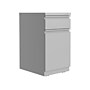 Hirsh 2-Drawer Mobile Vertical File Cabinet, Letter Size, Lockable, 27.75"H x 15"W x 19.88"D, Arctic Silver (25034)~#|#~sp126926546_sc7