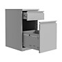 Hirsh 2-Drawer Mobile Vertical File Cabinet, Letter Size, Lockable, 27.75"H x 15"W x 19.88"D, Arctic Silver (25034)~#|#~sp126926548_sc7