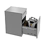 Hirsh 2-Drawer Mobile Vertical File Cabinet, Letter Size, Lockable, 27.75"H x 15"W x 19.88"D, Arctic Silver (25034)~#|#~sp126926549_sc7