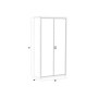 Hirsh 72" Steel Wardrobe Cabinet with 4 Shelves, Light Gray (22633)~#|#~sp126926564_sc7