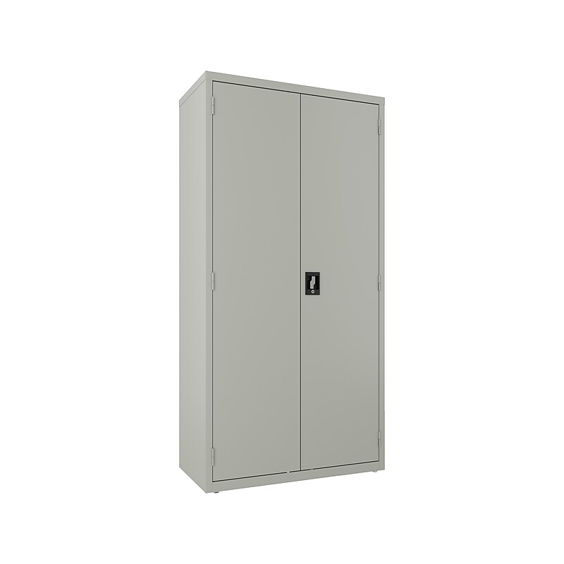 Hirsh 72" Steel Janitorial Cabinet with 3 Shelves, Light Gray (24034) image 1