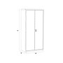 Hirsh 72" Steel Janitorial Cabinet with 3 Shelves, Light Gray (24034)~#|#~sp126926569_sc7