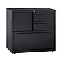 Hirsh HL8000 Series 3-Drawer Lateral File Cabinet, Locking, Letter/Legal, Black, 30" (19628)~#|#~sp126926570_sc7
