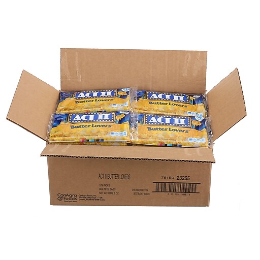 Act II Microwave Popcorn, Butter Lovers, 36/Carton (GOV23255