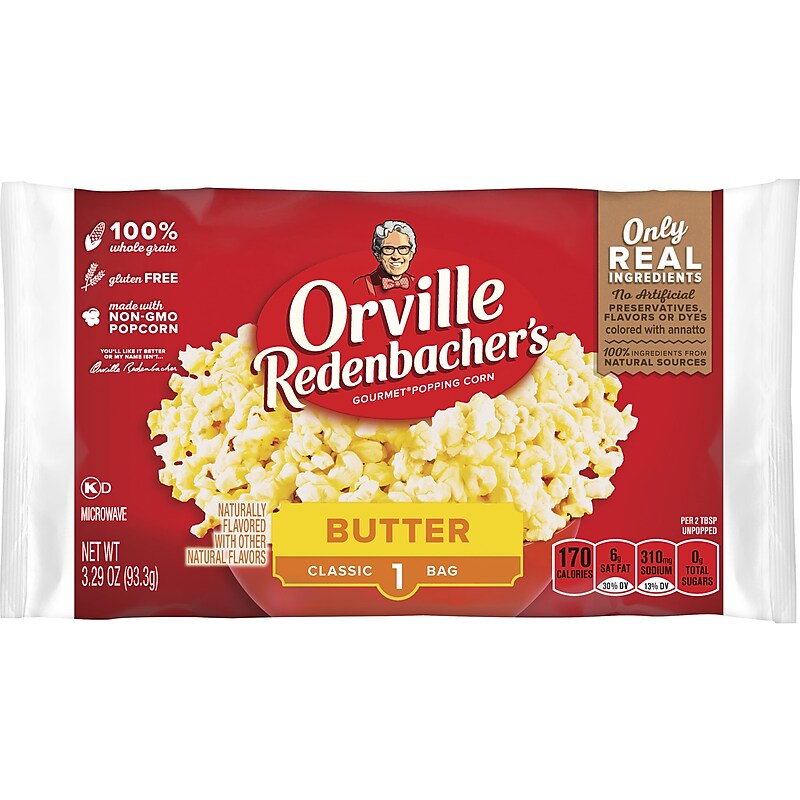 Orville Redenbacher's Butter Popcorn Kernels, 3.29 oz., 36/Box (GOV48060) image 1