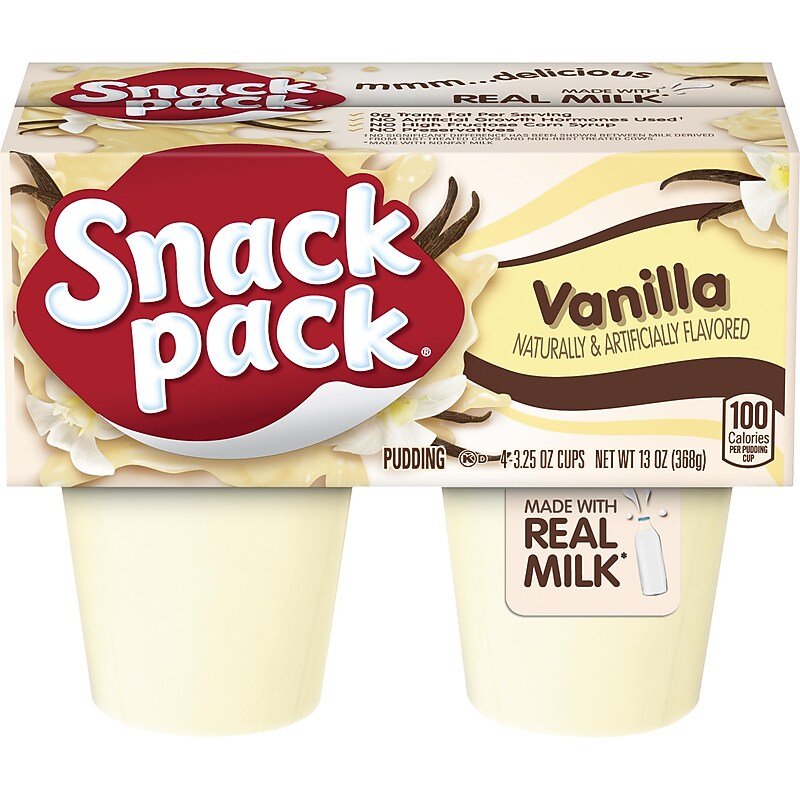 Hunt's Snack Pack Vanilla Pudding, 3.5 oz., 48/Carton (HUN55419) image 1