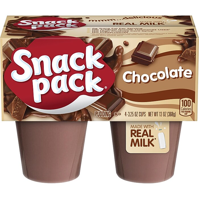 Hunt's Snack Pack Chocolate Pudding, 3.5 oz., 48/Carton (HUN55418