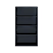 Hirsh HL8000 Series 4-Shelf 60"H Steel Bookcase, Black (21993)