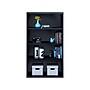 Hirsh HL8000 Series 60"H 4-Shelf Bookcase with Adjustable Shelves, Black Steel (21993)~#|#~sp127029214_sc7