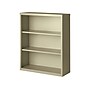 Hirsh HL8000 Series 42"H 3-Shelf Bookcase with Adjustable Shelves, Putty Steel (21989)~#|#~sp127029222_sc7