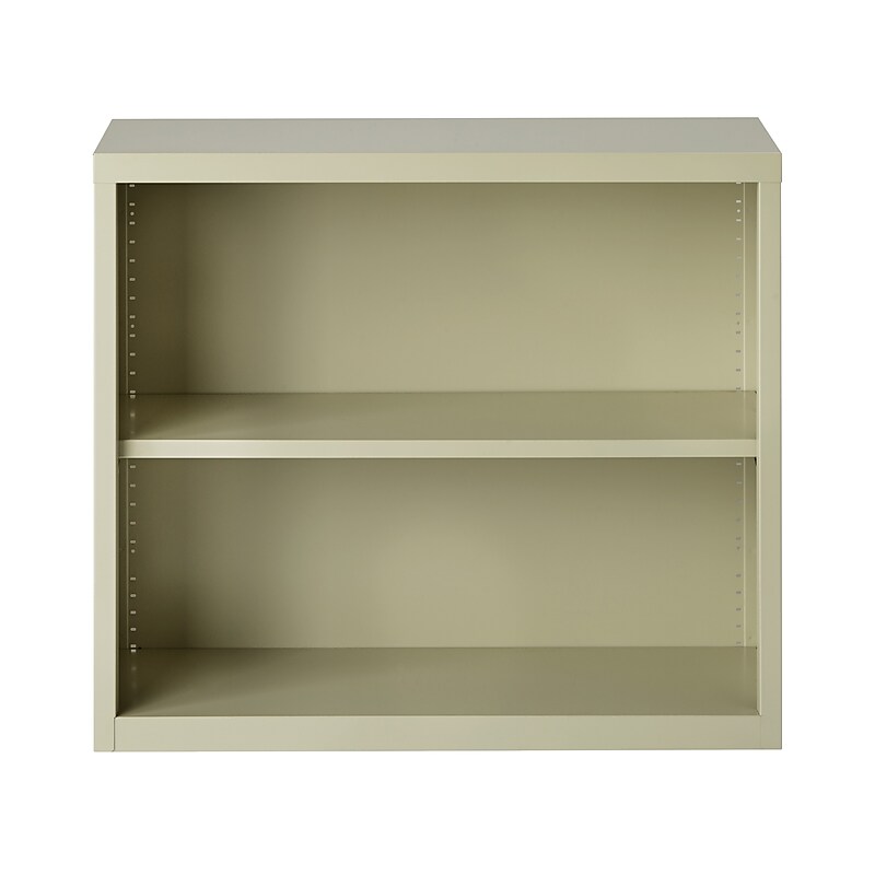 Hirsh HL8000 Series 30"H 2-Shelf Bookcase with Adjustable Shelf, Putty Steel (21986) image 1